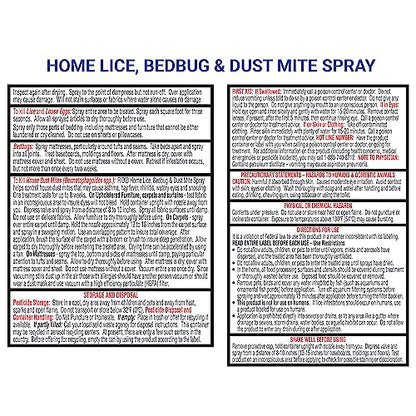 RID Home Lice, Bedbug, and Dustmite Treatment Spray for Bedding & Furniture | Home spray for non-washable items; targets lice, bedbugs and dust mites on mattresses, furniture and car seats; 5 ounce - style: Permethrin Spray