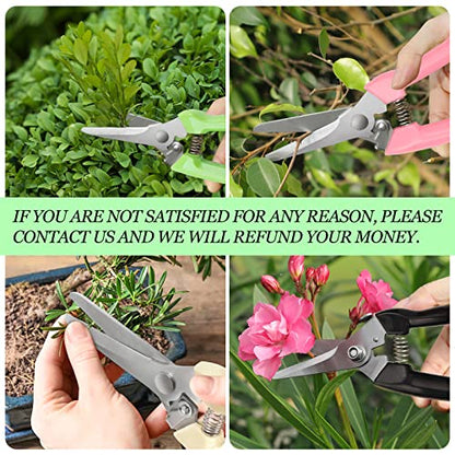 Premium garden shears, meperez pruning scissors gardening tools, pruners for flower, bushes, rose and fruit tree, use for florist, yard and orchard the plant clippers, sharp steel anvil snips - style: 2 Pack- Green