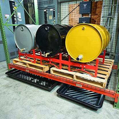 PIG Containment Tray - Rim to Rim Dimensions 52" L x 33.75" W x 5" H - Interior Bottom Dimensions 48" L x 30" W - 29.92 gal. Sump Capacity - PAK920 - size: 52" x 33.8" x 5"