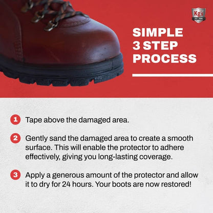Kg's Boot Guard Brush On Toe Protection – Brush On Liquid for Tough, Long-Lasting Safety Protection on Boots - color: Brown, style: 4.5 Ounces