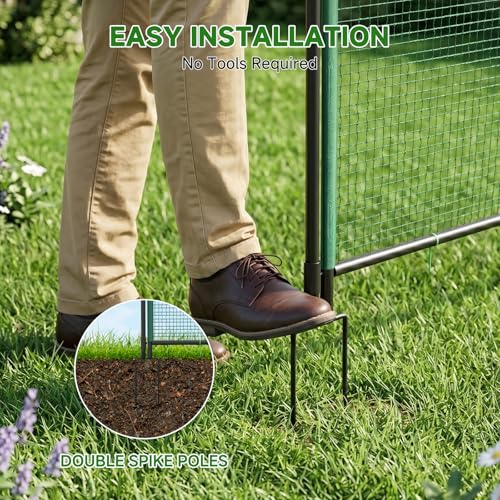 DoCred Non Electric Fence Gate, 31.5" W x 45.7" H Poultry Fence Mesh Door - size: 31.5" W x 45.7" H