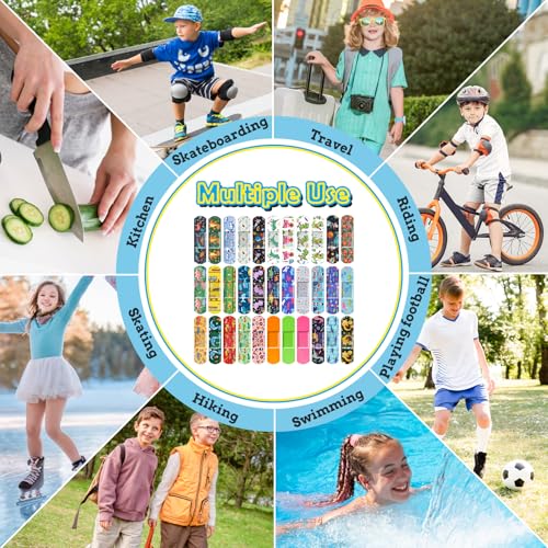 Sublaga 300Pcs Adhesive Bandages, 33 Styles Kids Cartoon Bandage Adhesive Flexible Colorful Bandages Cute Cartoon Bandages for Boys Waterproof Bandage for Kids Protect Scrapes