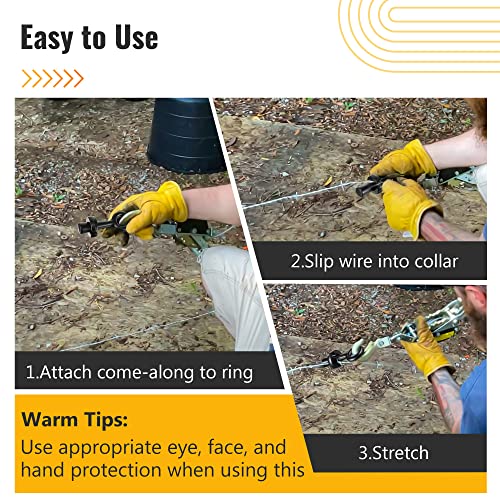 Dreyoo Barbed Wire Pullers, Replacement for S16111000 Wire Gripper for Barb Wire, Fence Stretcher Tool, Effortlessly Tighten and Repair Barb and Fence Wire, Steel Metal, 5 x 2 x 2 Inch, Black