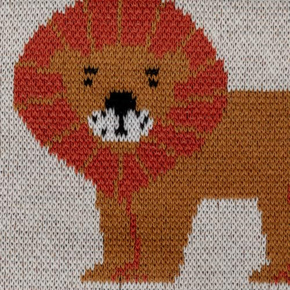 Creative Co-Op Cotton Knit Baby Blanket with Lions, 40" L x 32" W - color: Tigers, size: 40" L x 32" W