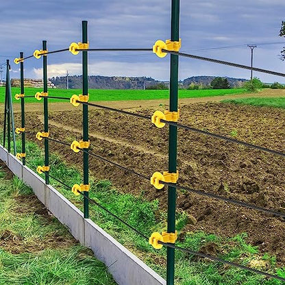Geiserailie 66 Pcs T Post Insulators Electric Fence Post Clip Farm Ranchers