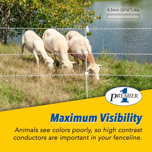 Premier 1 IntelliRope® PE 4.5 Electric Fence Rope – 4.5mm, 1320 ft