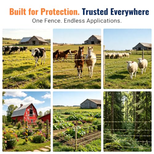 Upgraded Electric Fence Wire 3366FT, 1/8" Electric Fence Polywire for Portable Livestock Fencing,6 Stainless Steel Strands for Reliable Conductivity and Corrosion Resistant - size: 3366FT