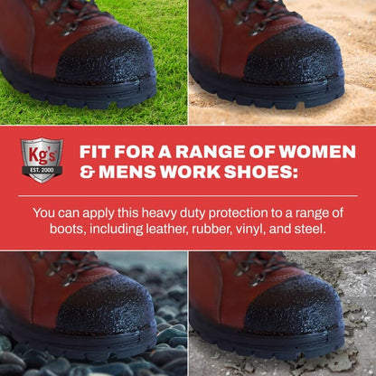 Kg's Boot Guard Brush On Toe Protection – Brush On Liquid for Tough, Long-Lasting Safety Protection on Boots - color: Brown, style: 2 Ounces