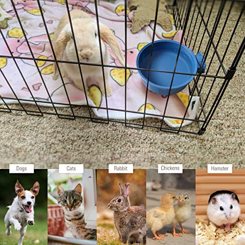 Small Heated Pet Water Bowl Indoor, 0.6L Winter Heating Water Bowl with USB Cable, Food Thermal Dish for Small Dogs Cats Rabbits, Hangable, Blue - size: 0.6L