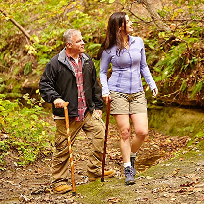 Brazos Wooden Walking Canes for Men and Women, Stable Walking Sticks for Seniors, Made in The USA - size: 37 Inch, style: Traditional Sassafras