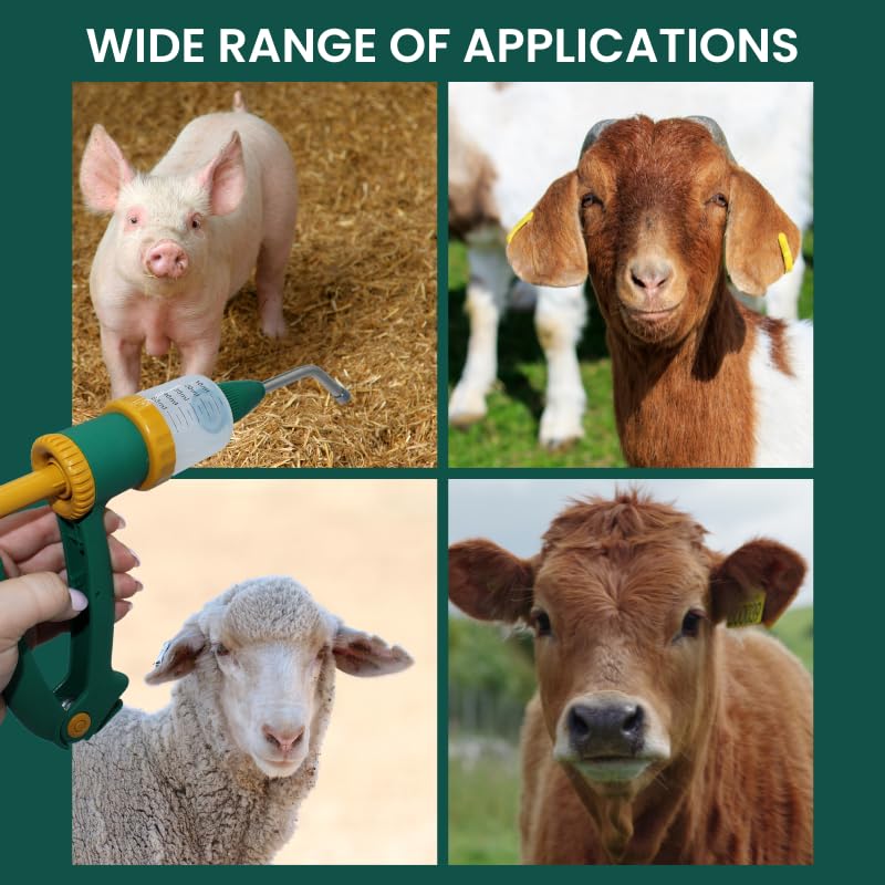 IVS 50cc Livestock Drench Gun Set with Hook Cannula
