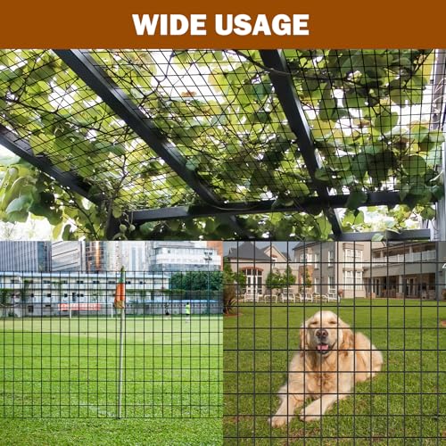 Vinyl Coated Welded Wire Fence 48" x50ft PVC Coated, 16 Gauge 2"x3" Mesh Garden Fence & Animal Barrier, Rust-Proof Agricultural Fencing for Yard, Pets, Chicken Protection Poultry Netting - size: 48" x 50 ft