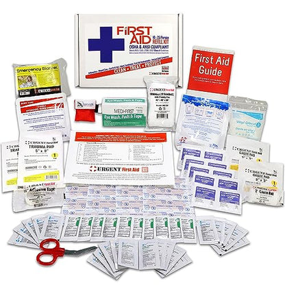 OSHA & ANSI 2021 Class A Refill Kit, 25 Person, 78 Pieces, First Aid Refill