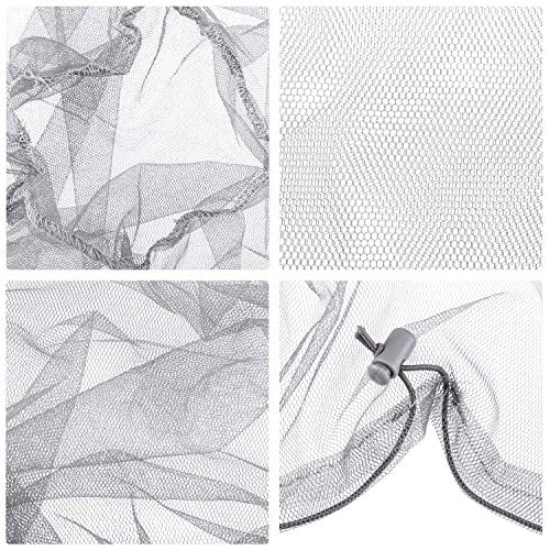 HESTYA 4 Pack Mosquito Head Net Face Mesh,Black - color: Black