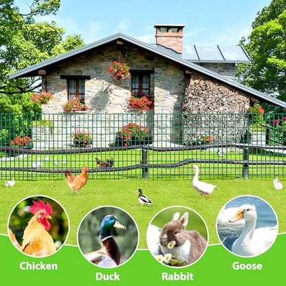 Green PVC Coated Welded Wire Fencing,2"x3" 16 Gauge,72inch H x 50ft L Garden Wire Fence Roll,2/3/4/5/6ft Tall x 50/100 ft Long Hardware Cloth Metal Mesh for Yard,Farm,Chicken,Dog,Vegetable Protection - color: Green, size: 2"x3" 72inx50ft