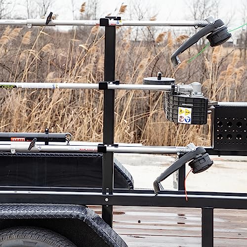 Buyers Products LT21 3-Position Trimmer Rack, Lockable, Black Steel - style: 3-Position