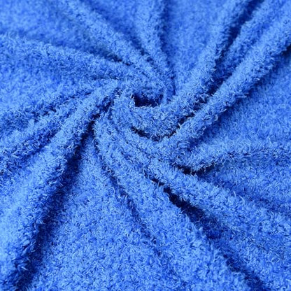 Surf turtle Blue Curly Teddy Fleece Faux Fur Fabric 36" x 59" - color: Blue, size: 36 x 59 inches