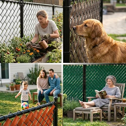 Chain Link Fence Privacy Tape 250 ft (40 SqFt) (Arctic White) | Gardening, Outdoor Wall, Balcony, Patio, Yard, Injury Prevention, Safety Fence Cover for Dog, Other Pet Hedge Slats - color: Arctic White