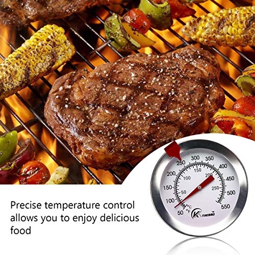 KT THERMO Deep Fry Thermometer with Instant Read,Oil Thermometer(2-Pack),12” Stainless Steel Stem Meat Cooking Thermometer,Best for Turkey,BBQ,Gril - color: 2-pack
