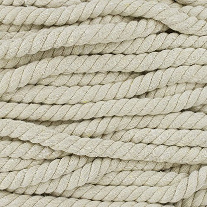 Super Soft 3 Strand Twisted Cotton Rope (Camel, 1/2 Inch x 10 Feet) - color: Camel, size: 10 Feet X 1/2 Inch