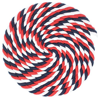 Super Soft 3 Strand Twisted Cotton Rope (USA, 1/2 Inch x 10 Feet) - color: Usa, size: 10 Feet X 1/2 Inch