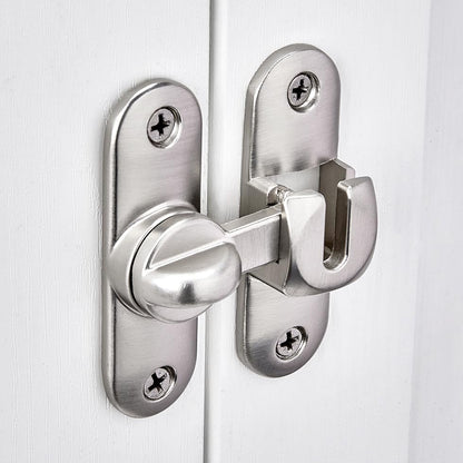 Silvery 90/180 Degree Barn Door Latches,Flip Gate Lock - color: Silvery