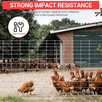 Farm Fence 5ft x 328ft Galvanized Wire for Livestock Deer Goat Hog - size: 5ft x 328ft