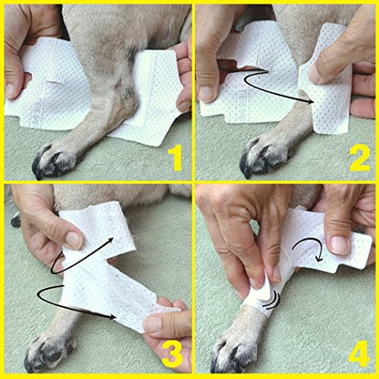 Pawflex Bandages Universal Joint Bandages for Pets (Pack of 4) Large - size: Large/XLarge