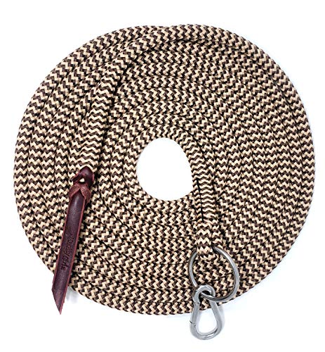 22' Long Line with SS O Ring and Carabiner (Brown Beige) - color: Brown Beige