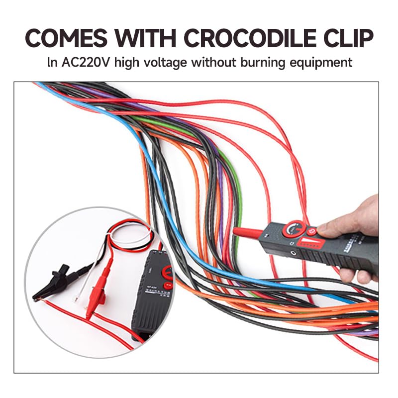 Underground Wire Locator, Wire Tracer with Earphone, Anti-Interference Buried Wire Locator Cable Tester for Locating Breakage Cables & Wires Dog Fence Cables | Locate Wires 6.5 Ft Deep