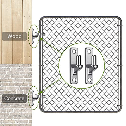 Insaga 304 Stainless Steel Gate Hinges 4 Pcs, Heavy Duty Wall Mount Hinges with 5/8" Pin, One-Piece Casting Farm & Chain Link Fence Gate Hardware - color: Silver-SS-4Pcs-Pin