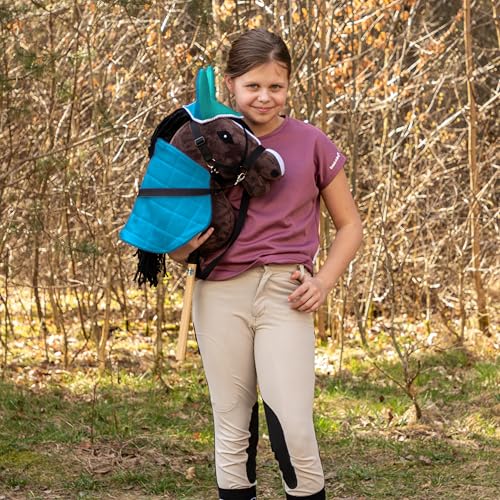 SKIPPI Reversible Blanket and Fly Cover for Hobby Horse - Mint and Blue, Hobby Horse Accessories