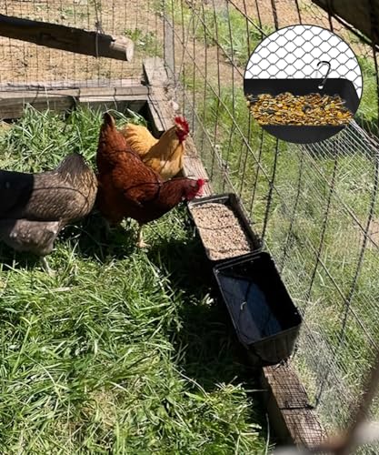 Chicken Feeder, 3 Pack, Black - color: 3 Pack Black