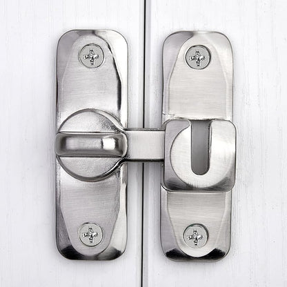 Silver Barn Door Latches,90/180 Degree Gate Lock_B - color: Silver