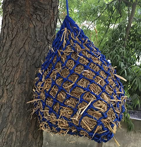 Majestic Ally 2”x2” Holes Highly Durable Very Sturdy 36" Hay Net with for Horses, Goat etc. - color: Royal Blue