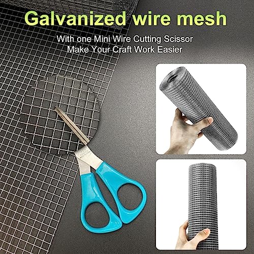 Hardware Cloth 16'' x 30' 1/4 in Galvanized Wire Mesh Roll (23 GA) Chicken Wire Fence Roll for Chicken Pen/coop Fences, Screen mesh, Rabbit/Snake Fences, Poultry enclosures, Handicraft Making, etc. - size: 16In x 30Ft