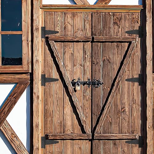 T Strap Hinges Heavy Duty, Shed Door Gate Hinges(Black) - size: 4 Pcs *3 inch