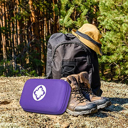 First Aid Kit 276PCS Car Home Camping Essentials Purple Emergency Kit AMORNING - color: Purple-276pcs