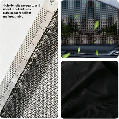 4 PCS Car Window Sun Shade Cover, Breathable Mesh Side Window Sunshades, UV Glare Protection Privacy Screens, NewCar Window Screens, Cover Full Window Universal for Most Cars SUVs