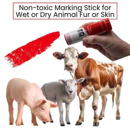 Twist Livestock Marking Sticks – 4 Pack | Red | Livestock - color: Red