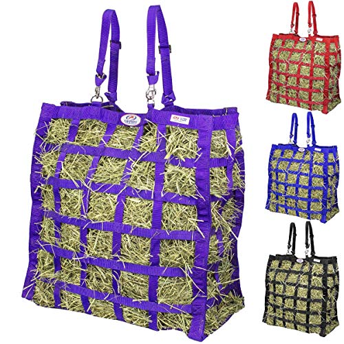 Derby Originals Easy Feeder Horse Hay Bag with Super Tough Bottom and 1 Year Warranty - color: Purple