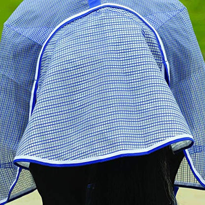 WeatherBeeta ComFiTec Ripshield Plus with Belly Wrap Detach A Neck - color: White/Blue, size: 78"