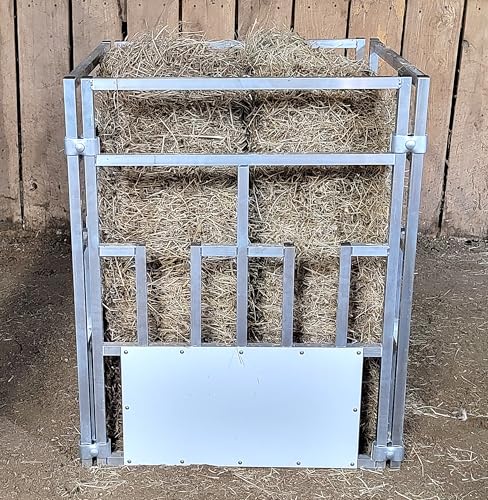 4 Pack of Aluminum 30" Long by 40" Tall Sheep & Goat Tombstone Style Feeding Panels Square Hay Feeder Feed