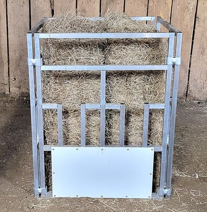 4 Pack of Aluminum 30" Long by 40" Tall Sheep & Goat Tombstone Style Feeding Panels Square Hay Feeder Feed
