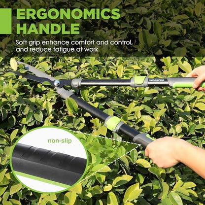 WORKPRO Extendable Hedge Shear, 25"-33" Manual Hedge Clipper/Bush Cutter - size: 25"-33"