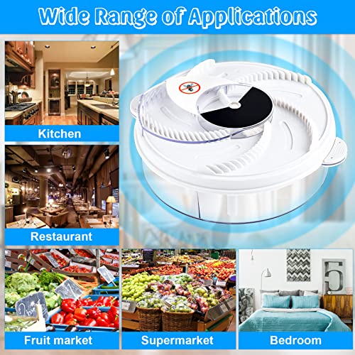 Electric 2 Pcs Fly Trap Pest Device Gnat Flying Insect Automatic Indoor Catcher Control Traps Reject Repellents Tools for Ranch, Garden