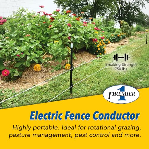 Premier 1 IntelliRope® PE 4.5 Electric Fence Rope – 4.5mm, 1320 ft