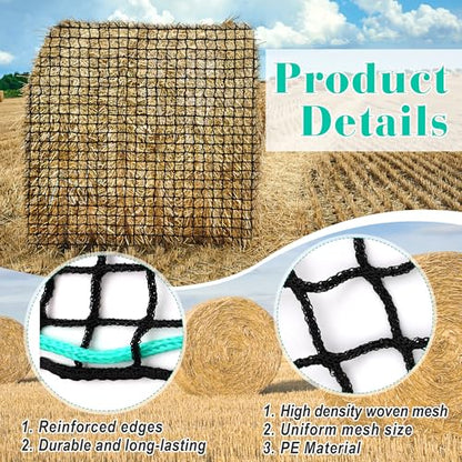 Round Bale Hay Net for Horses, 5x5 Feet Feeding Hay Net