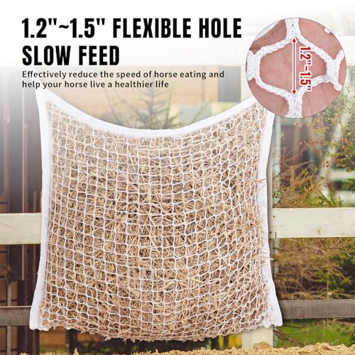 Slow Feed Hay Nets for Horses, Large Capacity Hay Bags, 4 Pack - size: 4PCS-White