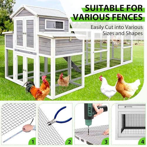 PVC Coated Welded Wire Fence,1 inch 36 in x 100 ft,Chicken Wire,Black Metal Fence Mesh Wire Roll,Garden Fencing Welded Wire Mesh for Pet Enclosures,Vegetable,Poultry and Agricultural Use - color: Black, size: 1"x1" 36inx100ft